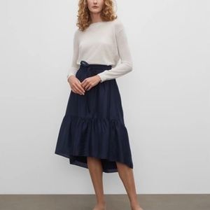 Tiered High Low Skirt - New With Tags - NEVER WORN - Navy (pink pic for details)